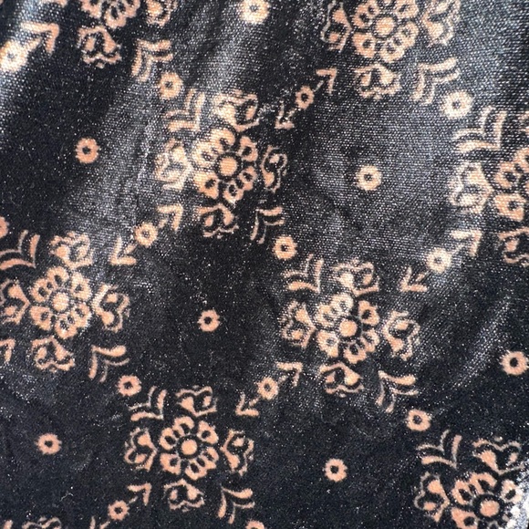 Free People summer camp velvet tunic dress with puff sleeves and ties - Picture 5 of 16